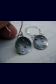 Southern Cross Constellation Disc Earrings Sterling Silver