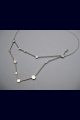 Capricorn Zodiac Constellation Sterling Silver Necklace on Rubber Cord