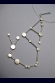Scorpio Zodiac Constellation Sterling Silver Necklace on Rubber Cord