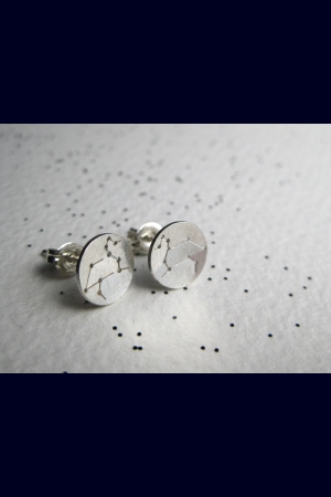 Leo Constellation Stud Earrings in Sterling Silver